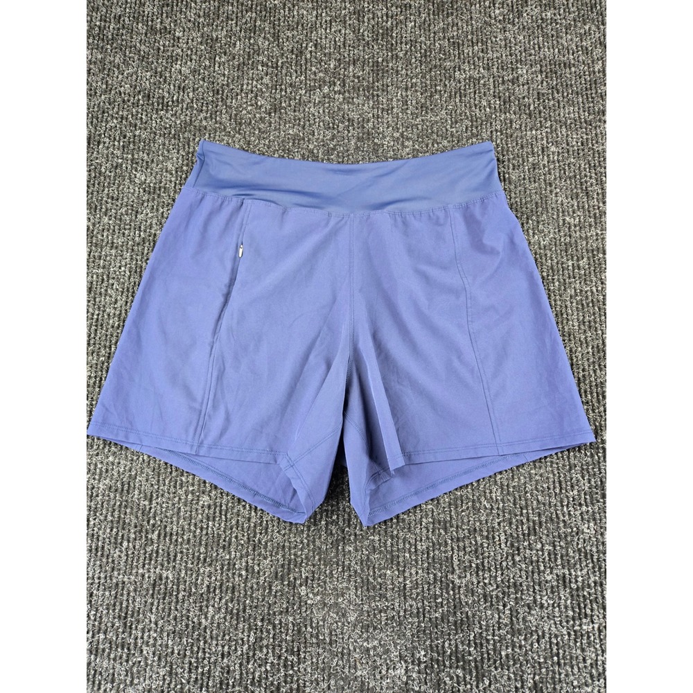 Hurley Womens Active Shorts Light Purple Zipper Pocket Large